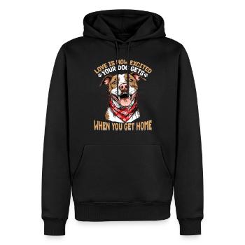 Pitbull Terrier Dog Owner - Männer Premium Bio Hoodie - Schwarz - Vorne - Nico (187cm)