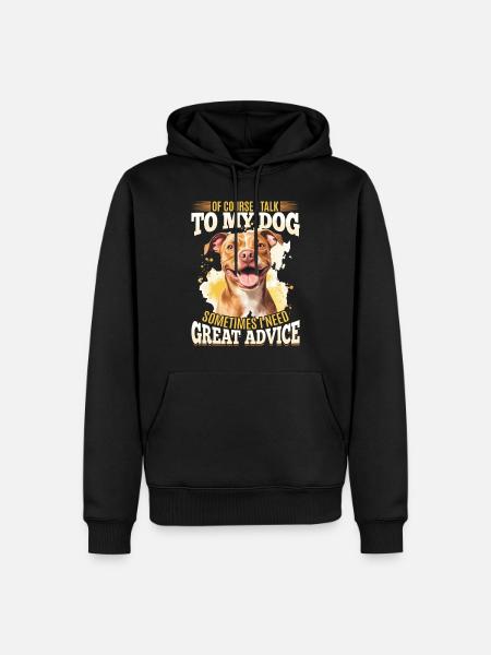 Pitbull Terrier Dog Owner - Männer Premium Bio Hoodie - Schwarz