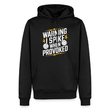 Joueur De Volley-ball Et Fan Spike Service - Sweat à capuche Premium bio Homme - noir - Devant - Nico (187cm)