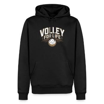 Joueur De Volley-ball Et Fan Spike Service - Sweat à capuche Premium bio Homme - noir - Devant - Nico (187cm)