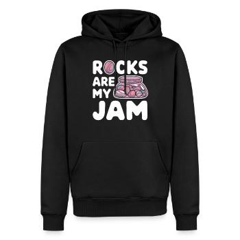Rock Tumbling Amateur Pierres Polies Et - Sweat à capuche Premium bio Homme - noir - Devant - Nico (187cm)