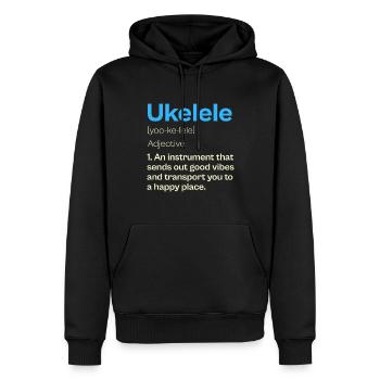 Ukelele Definition Gute Vibes Musik - Männer Premium Bio Hoodie - Schwarz - Vorne - Nico (187cm)