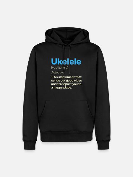 Ukelele Definition Music - Men’s Premium Organic Hoodie - black
