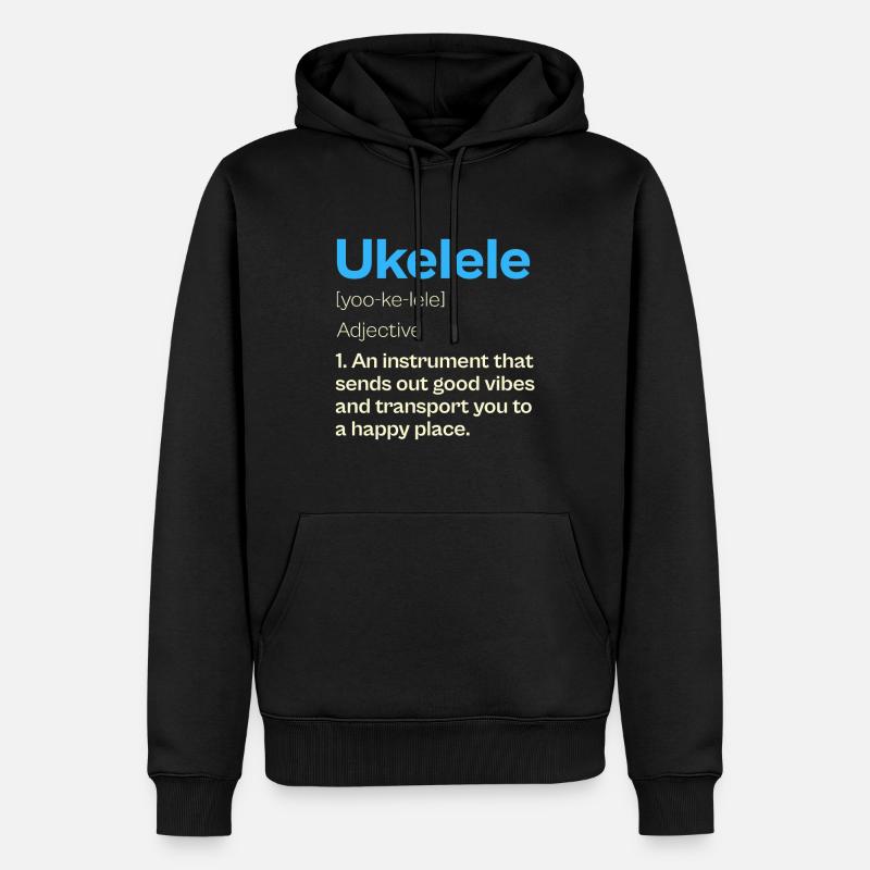 Ukelele Definition Gute Vibes Musik - Männer Premium Bio Hoodie - Schwarz