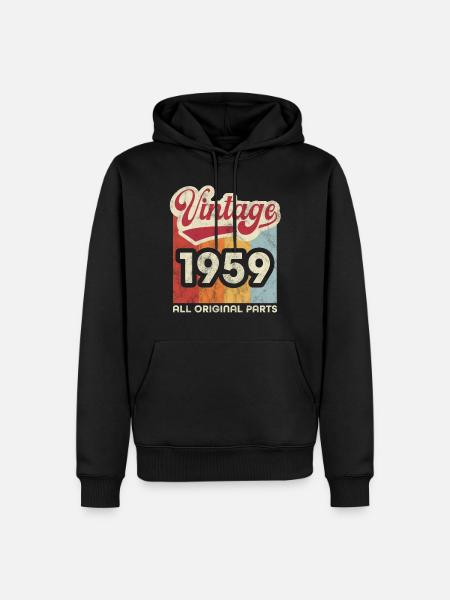 Millésime 1959 - Sweat à capuche Premium bio Homme - noir