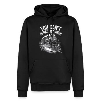 Railfan Passionné de train Amoureux des locomotives - Sweat à capuche Premium bio Homme - noir - Devant - Nico (187cm)