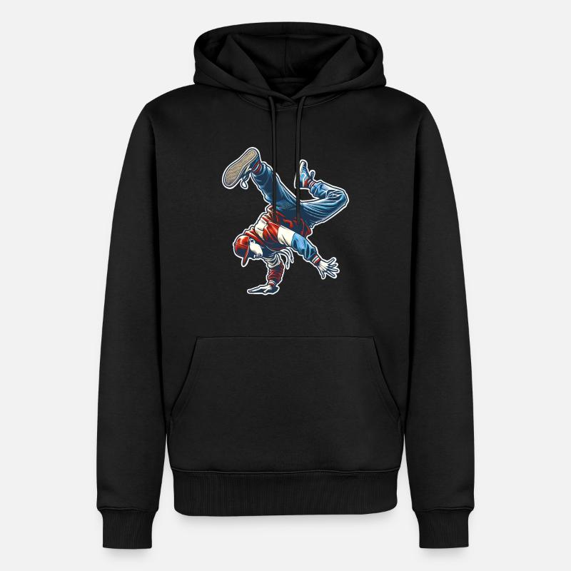 Breakdance - Sweat à capuche Premium bio Homme - noir