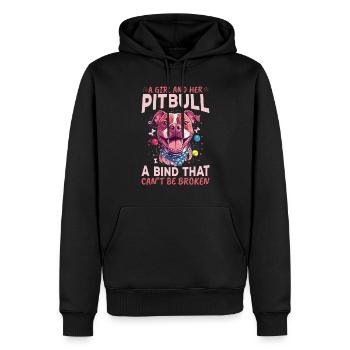 Pitbull Terrier Dog Owner - Männer Premium Bio Hoodie - Schwarz - Vorne - Nico (187cm)