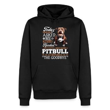 Pitbull Terrier Dog Owner - Männer Premium Bio Hoodie - Schwarz - Vorne - Nico (187cm)