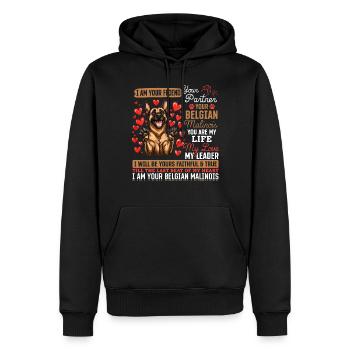 Belgian Malinois Lover Dog Owner - Men’s Premium Organic Hoodie - black - Front - Nico (187cm)