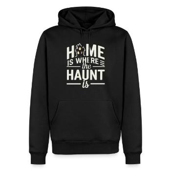Confortable, Horreur, Esthétique, Effrayant, Confortable - Sweat à capuche Premium bio Homme - noir - Devant - Nico (187cm)