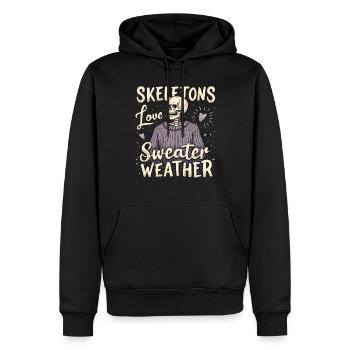 Confortable, Horreur, Esthétique, Effrayant, Confortable - Sweat à capuche Premium bio Homme - noir - Devant - Nico (187cm)