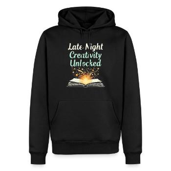 Sarcasme fonctionnel du matin pour les noctambules - Sweat à capuche Premium bio Homme - noir - Devant - Nico (187cm)