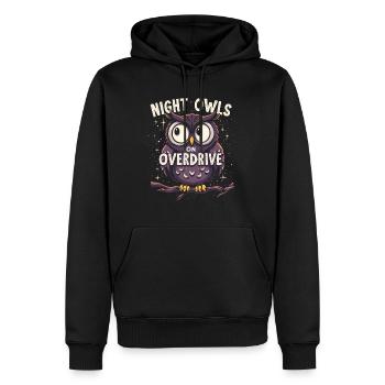 Funktioneller Sarkasmus-morgen Für Nachteulen - Männer Premium Bio Hoodie - Schwarz - Vorne - Nico (187cm)