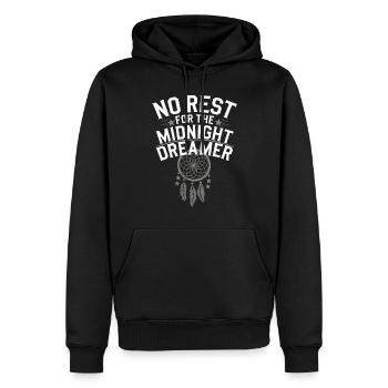 Sarcasme fonctionnel du matin pour les noctambules - Sweat à capuche Premium bio Homme - noir - Devant - Nico (187cm)