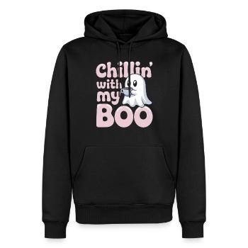 Paranormal Comedy Funny Ghost Humor Lighthearted - Men’s Premium Organic Hoodie - black - Front - Nico (187cm)