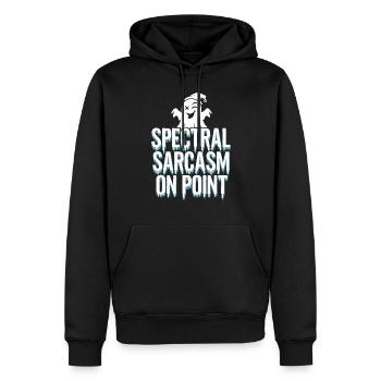Paranormal Comedy Funny Ghost Humor Lighthearted - Men’s Premium Organic Hoodie - black - Front - Nico (187cm)