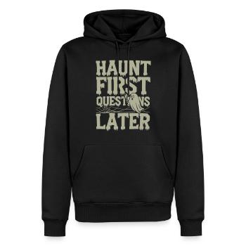 Paranormal Comedy Funny Ghost Humor Lighthearted - Men’s Premium Organic Hoodie - black - Front - Nico (187cm)