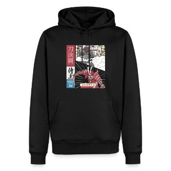 Meisterschwertkämpfer Katana vs Schusswaffe - Männer Premium Bio Hoodie - Schwarz - Vorne - Nico (187cm)