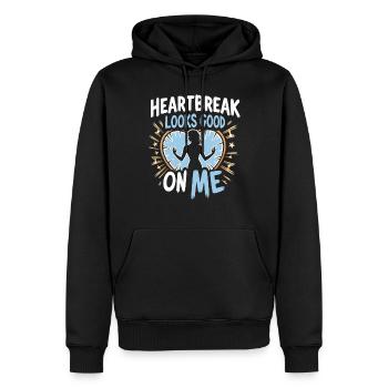 Autonomisation de la séparation, amour de soi, nouveaux départs - Sweat à capuche Premium bio Homme - noir - Devant - Nico (187cm)