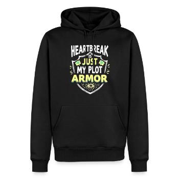 Autonomisation de la séparation, amour de soi, nouveaux départs - Sweat à capuche Premium bio Homme - noir - Devant - Nico (187cm)