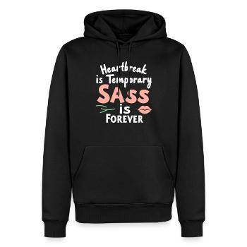 Autonomisation de la séparation, amour de soi, nouveaux départs - Sweat à capuche Premium bio Homme - noir - Devant - Nico (187cm)