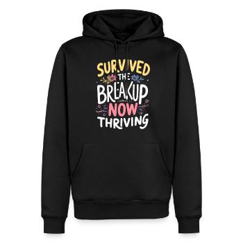 Séparation, autonomisation, amour de soi, nouveaux départs - Sweat à capuche Premium bio Homme - noir - Devant - Nico (187cm)