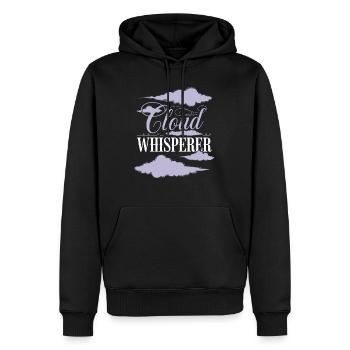 Wolkenblick, Entspannender Himmel, Verträumte - Männer Premium Bio Hoodie - Schwarz - Vorne - Nico (187cm)