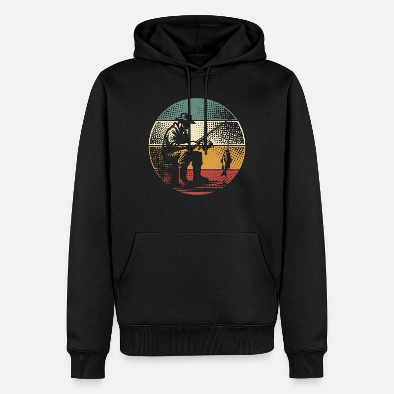 Pêche Pêcheurs Pêche - Sweat à capuche Premium bio Homme - noir