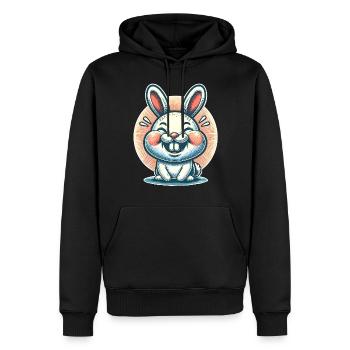 Lapin Lapin - Sweat à capuche Premium bio Homme - noir - Devant - Nico (187cm)