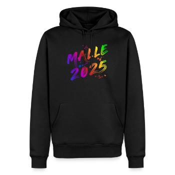Malle 2025 Mallorca Feier Party Outfit Urlaub - Männer Premium Bio Hoodie - Schwarz - Vorne - Nico (187cm)