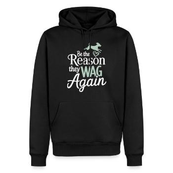 Freiwillige Tierrettung Animal Shelter Heroes - Männer Premium Bio Hoodie - Schwarz - Vorne - Nico (187cm)