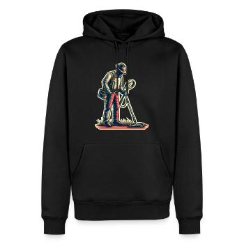 Sondeln Metalldetektor - Männer Premium Bio Hoodie - Schwarz - Vorne - Nico (187cm)
