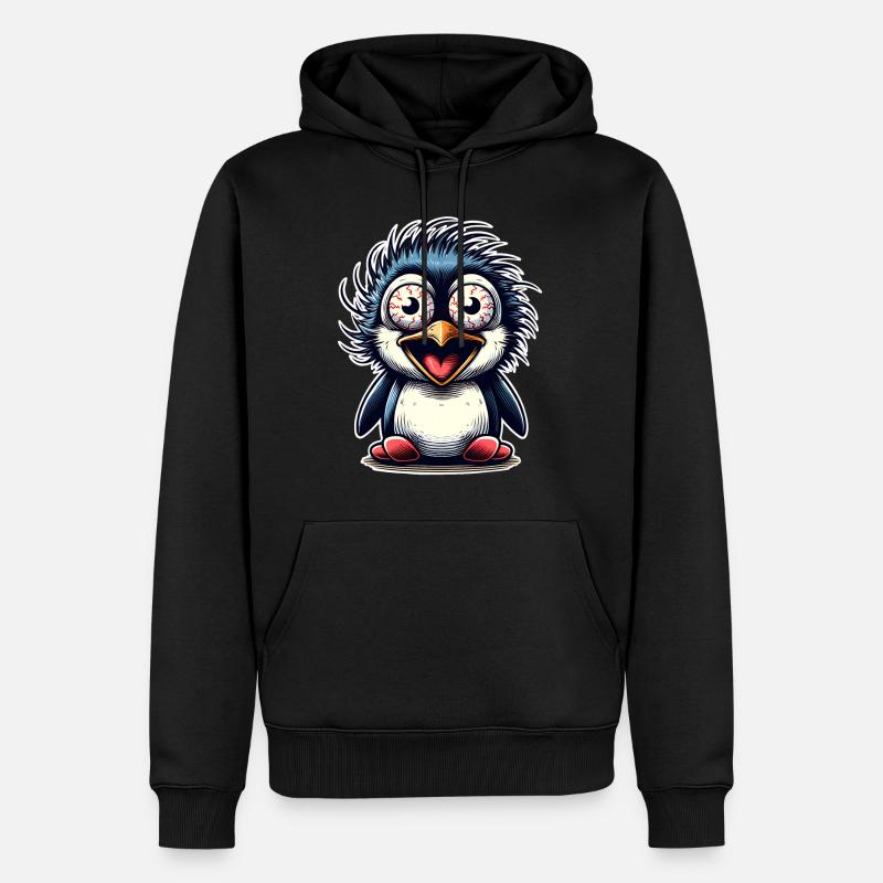Pingouin - Sweat à capuche Premium bio Homme - noir