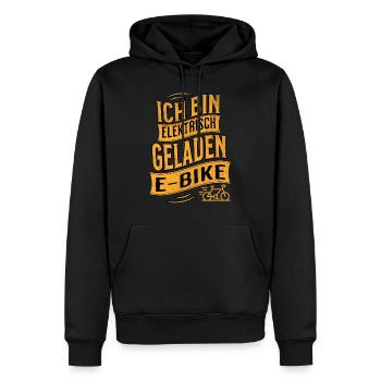 E-Bike E-Biker - Männer Premium Bio Hoodie - Schwarz - Vorne - Nico (187cm)