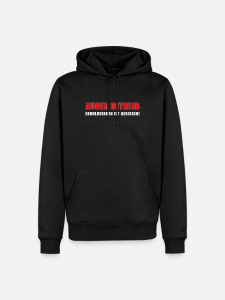 Ausser Betrieb - Männer Premium Bio Hoodie - Schwarz
