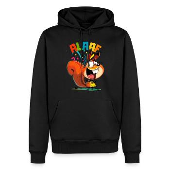 Carnaval Écureuil Kölle Alaaf Cologne Drôle - Sweat à capuche Premium bio Homme - noir - Devant - Nico (187cm)