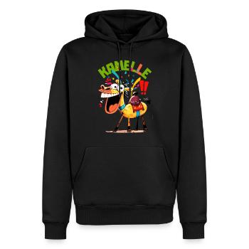 Carnaval Chameau Alaaf Camel Cologne Costume Drôle - Sweat à capuche Premium bio Homme - noir - Devant - Nico (187cm)