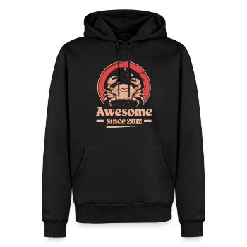 Cancer Zodiaque Anniversaire depuis 2012 Super - Sweat à capuche Premium bio Homme - noir - Devant - Nico (187cm)