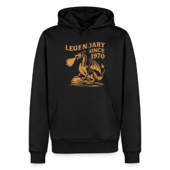 Legendär Seit 1970 Geburtstag Drachen Fantasy - Männer Premium Bio Hoodie - Schwarz - Vorne - Nico (187cm)