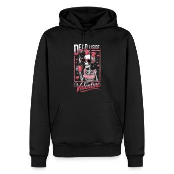 Mort à l’intérieur mais c’est la Saint-Valentin - Sweat à capuche Premium bio Homme - noir - Devant - Nico (187cm)