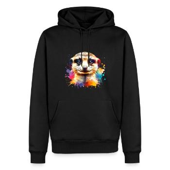 Meerkat - Men’s Premium Organic Hoodie - black - Front - Nico (187cm)