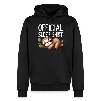 Chemise de nuit officielle Funny Sloth Nap Lover - Sweat à capuche Premium bio Homme - noir - Devant - Nico (187cm)