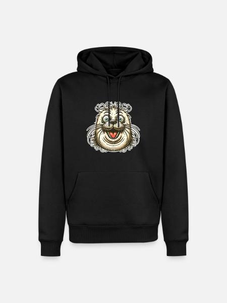 Robbe Seehund - Männer Premium Bio Hoodie - Schwarz