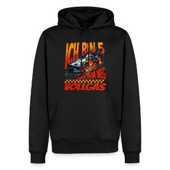 Ich Bin 5 Aus Dem Weg. Kindergeburtstag Rennwagen - Männer Premium Bio Hoodie - Schwarz - Vorne - Nico (187cm)
