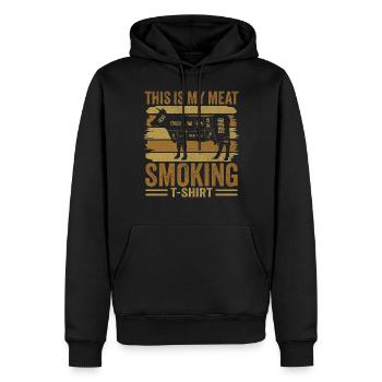 Das ist mein Fleisch Smoking T-Shirt BBQ & Grillen - Männer Premium Bio Hoodie - Schwarz - Vorne - Nico (187cm)