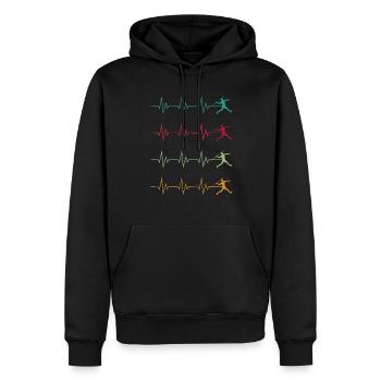 Javelin Thrower Heartbeat Athletics Javelin Throw - Men’s Premium Organic Hoodie - black - Front - Nico (187cm)