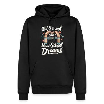 Romantische Nostalgie Vintage Romance Classic Love - Männer Premium Bio Hoodie - Schwarz - Vorne - Nico (187cm)