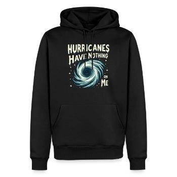 Skurrile Wettermuster, Skurrile Wolken, Lustig - Männer Premium Bio Hoodie - Schwarz - Vorne - Nico (187cm)