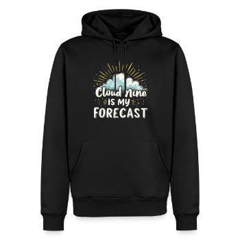 Skurrile Wettermuster, Skurrile Wolken, Lustig - Männer Premium Bio Hoodie - Schwarz - Vorne - Nico (187cm)